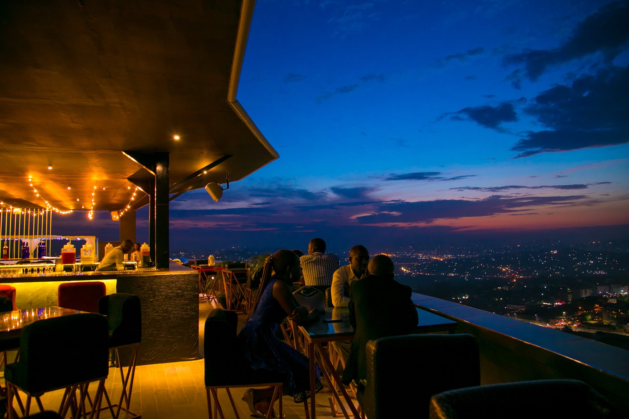 Ninety9 Rooftop bar at golden hour