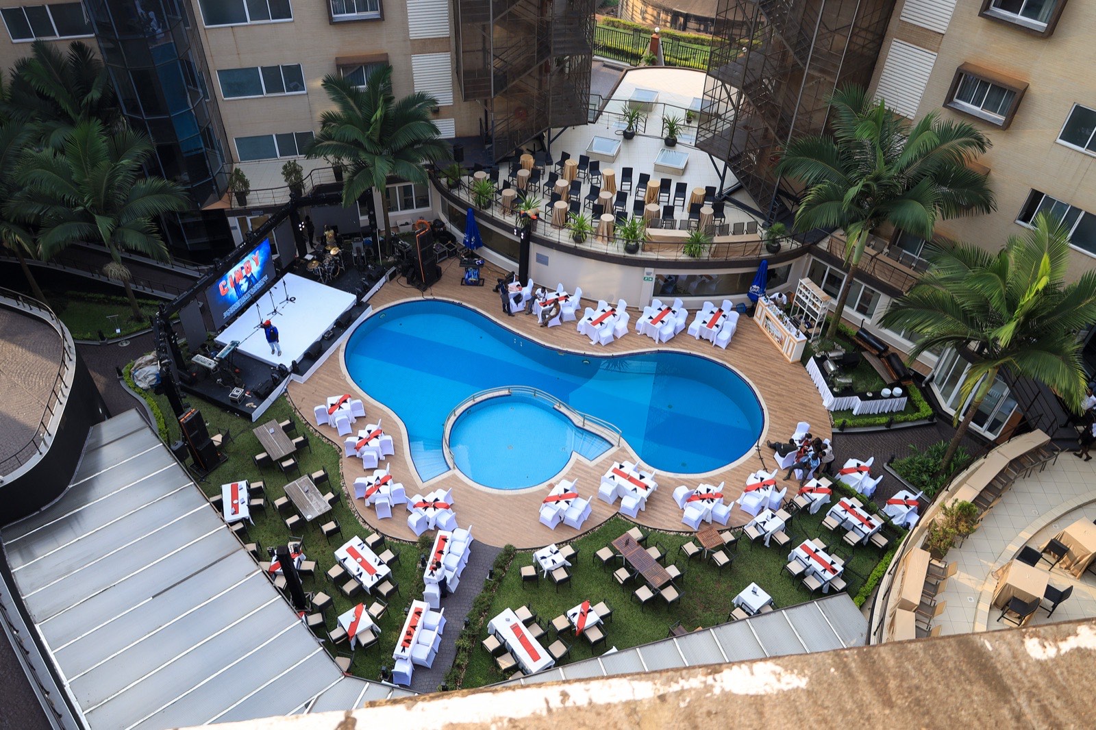 Tropicanna Poolside set up for Cindy Sanyu's Skyz Exclusive night