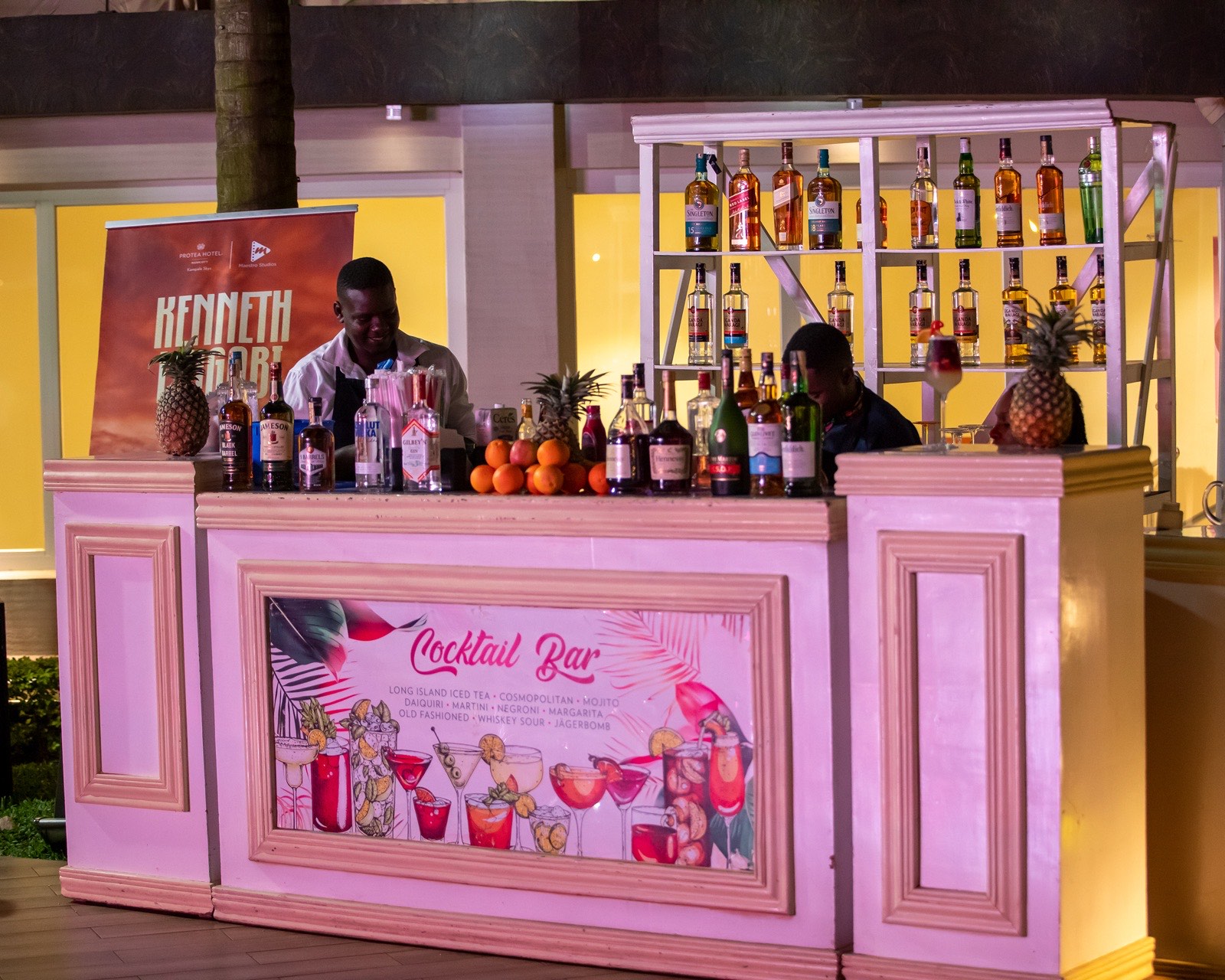 Kenneth Mugabi performing an acoustic set at Tropicanna Poolside