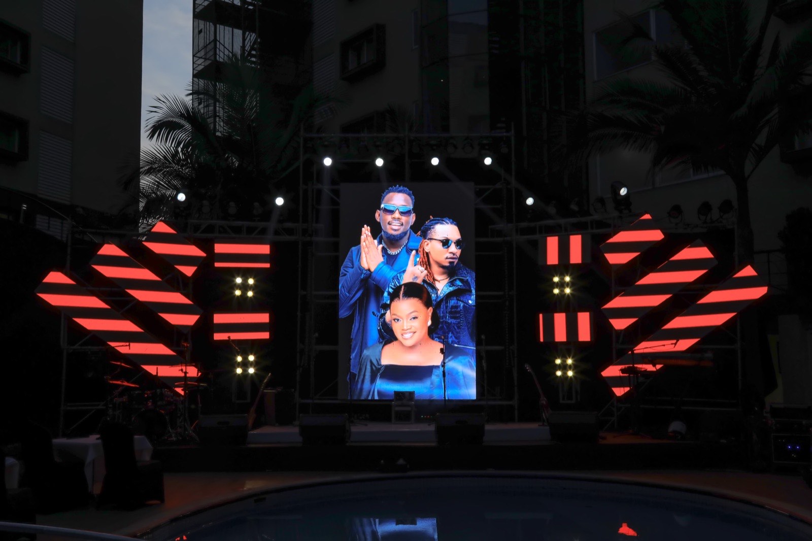 Levixone under stage lights at The Skyz Exclusive