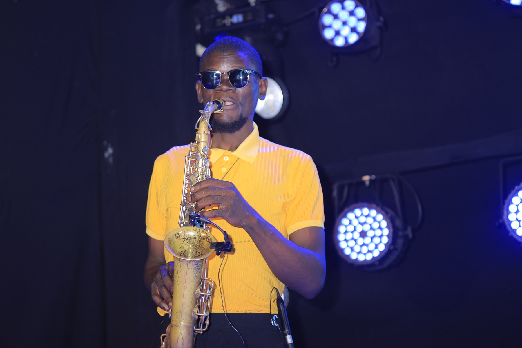 The live band performing on stage at the Soul RNB Experience